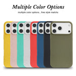 For iPhone 17 Pro Case Biodegradable Wheat Straw + TPU Matte Phone Cover