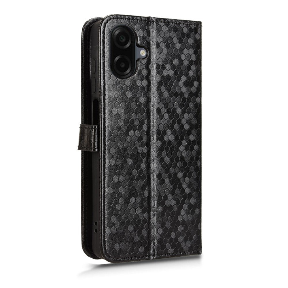 For Samsung Galaxy A08 5G / A08 4G / A07 5G / A07 4G Wallet Case Dot Pattern Imprint PU Leather Phone Cover with Wrist Strap
