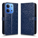 For Xiaomi Redmi 15C 4G (Global) (171mm) / Poco C85 4G (171mm) Wallet Case Dot Pattern Imprint PU Leather Phone Cover with Wrist Strap