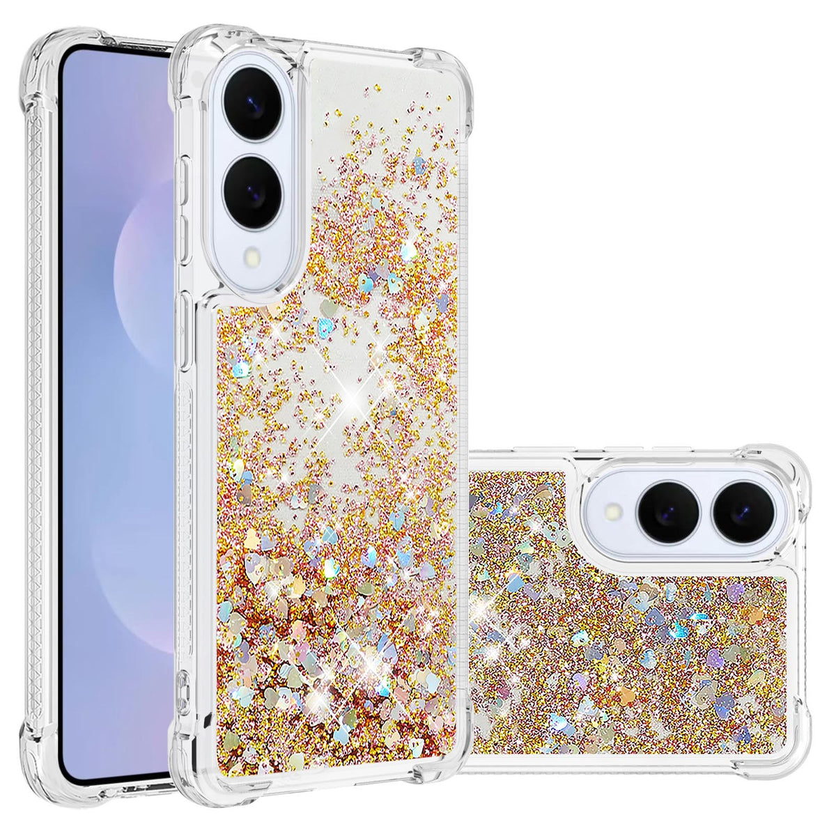 Samsung Galaxy S25 Edge TPU-skal Glitter Quicksand Stötsäkert mobilskydd