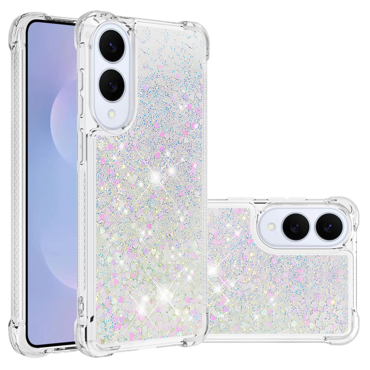 Samsung Galaxy S25 Edge TPU-skal Glitter Quicksand Stötsäkert mobilskydd