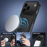 WANLONFENG For iPhone 17 Pro Max Case Compatible with MagSafe  TQ Series Carbon Fiber Texture PC TPU Phone Cover