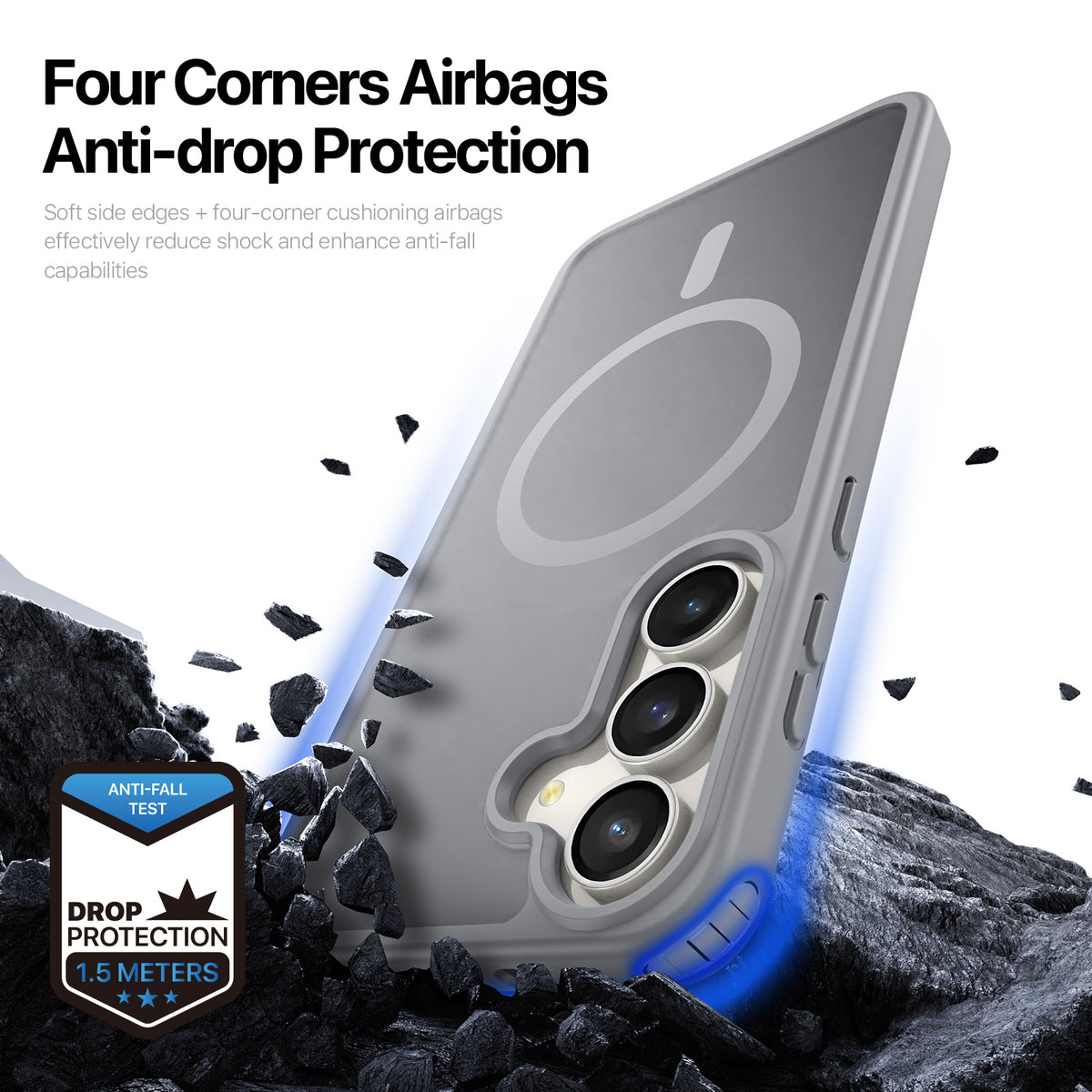 DUX DUCIS Til Samsung Galaxy S25 FE Cover Yind Series PC+TPU Telefoncover Magnetisk Cover