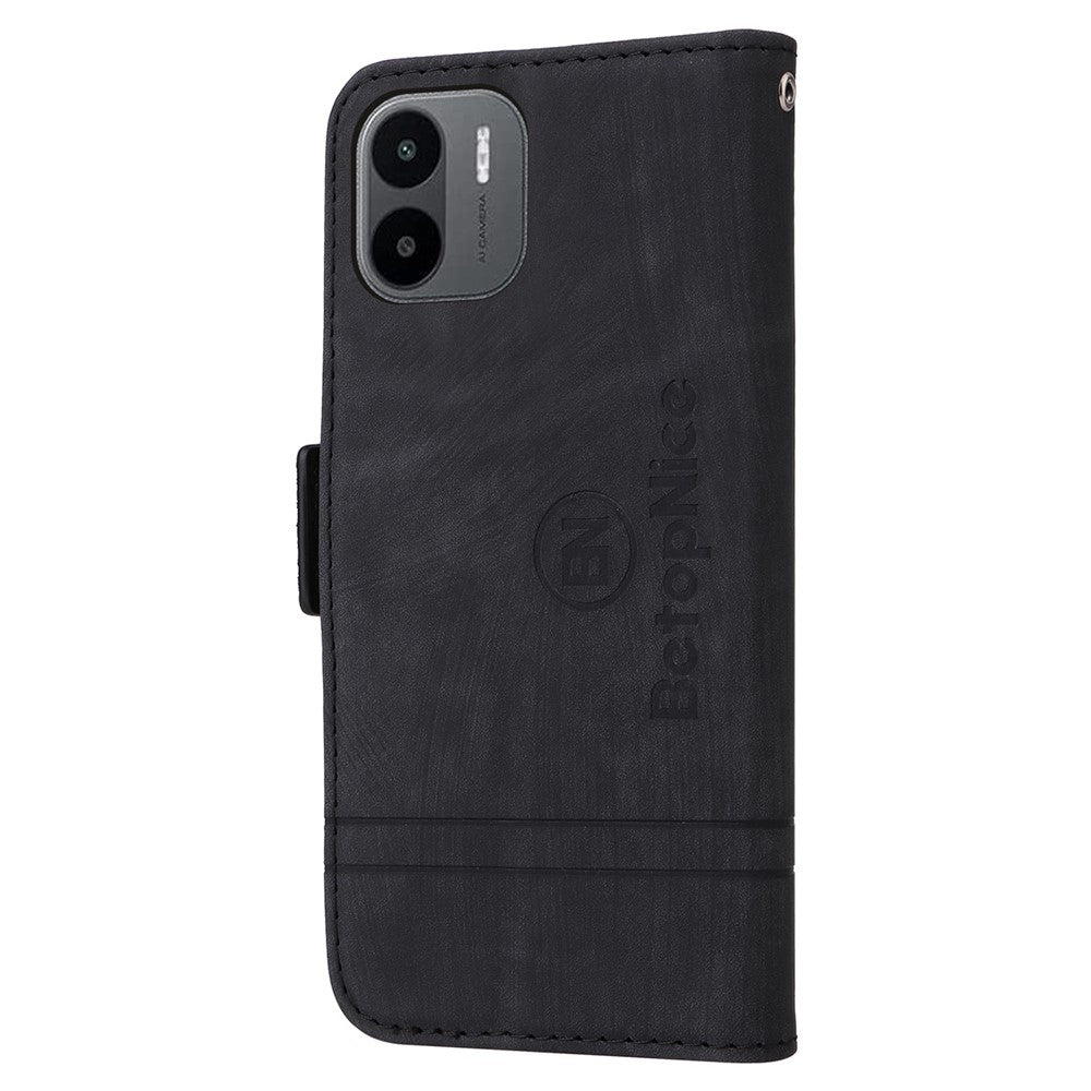 BETOPNICE 001 For Xiaomi Redmi A1 4G / A2 4G PU Leather Anti-fall Phone Case Wallet Stand Imprinted Stitching Line Protective Cell Phone Cover