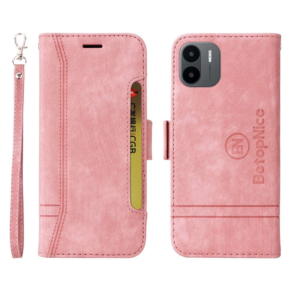 BETOPNICE 001 For Xiaomi Redmi A1 4G / A2 4G PU Leather Anti-fall Phone Case Wallet Stand Imprinted Stitching Line Protective Cell Phone Cover