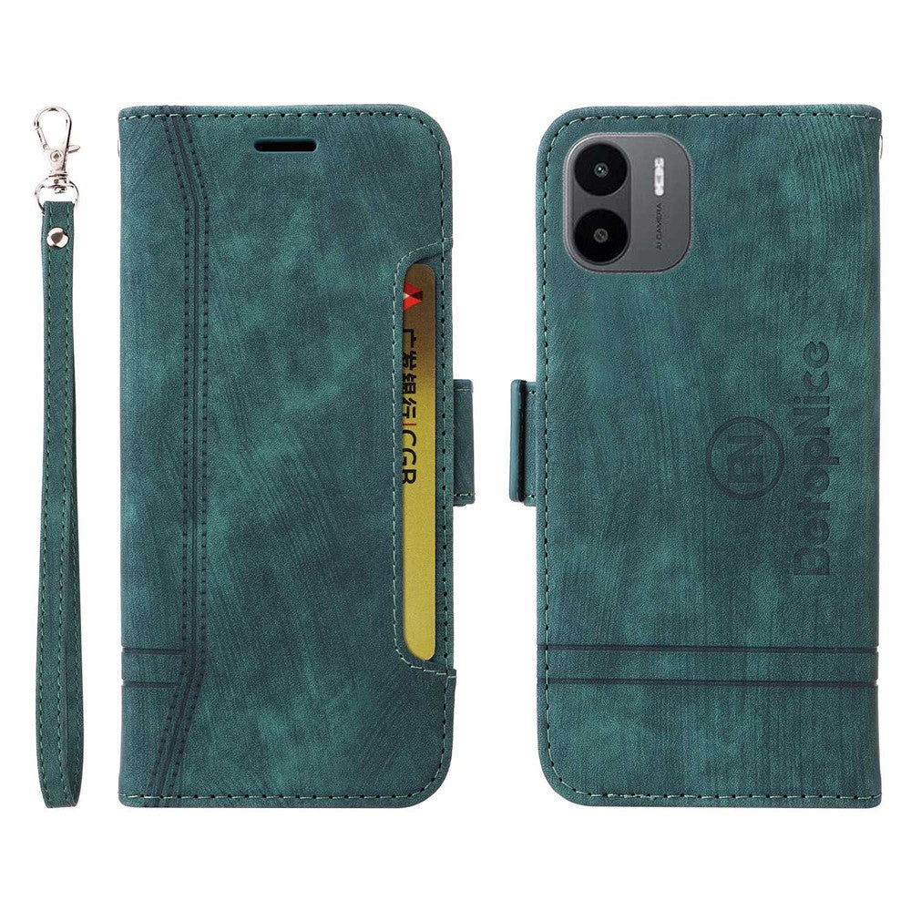 BETOPNICE 001 For Xiaomi Redmi A1 4G / A2 4G PU Leather Anti-fall Phone Case Wallet Stand Imprinted Stitching Line Protective Cell Phone Cover