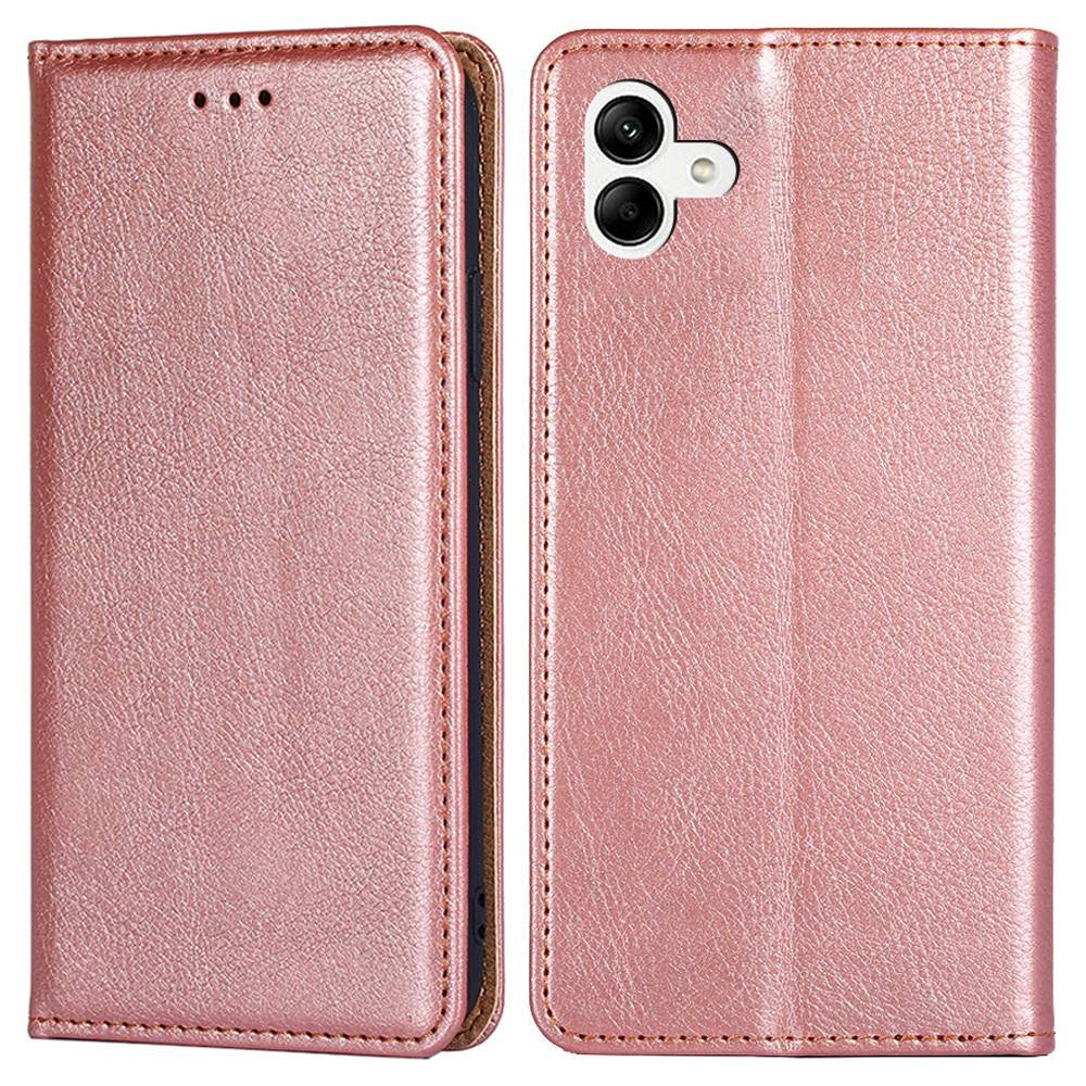 Magnetiskt självabsorberande mobilskal för Samsung Galaxy A04 4G (164,4 x 76,3 x 9,1 mm), PU-läder med full skyddsfunktion, vikbart plånboksfodral, stativ