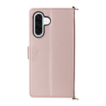 Samsung Galaxy A18 5G / A18 4G / A17 5G / A17 4G-cover med skulder-/håndledsrem, lædercover med stativ og pung