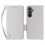 Samsung Galaxy A18 5G / A18 4G / A17 5G / A17 4G etui med håndledsrem, litchi-tekstur, PU-læder og pung
