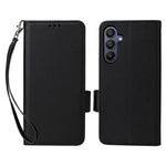 Samsung Galaxy A18 5G / A18 4G / A17 5G / A17 4G etui med håndledsrem, litchi-tekstur, PU-læder og pung