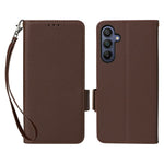 Samsung Galaxy A18 5G / A18 4G / A17 5G / A17 4G etui med håndledsrem, litchi-tekstur, PU-læder og pung