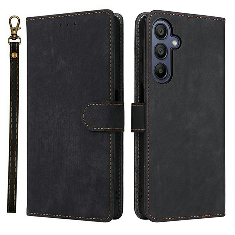 Til Samsung Galaxy A18 5G / A18 4G / A17 5G / A17 4G etui Pung RFID-blokerende PU-læder telefoncover Stativ med strop