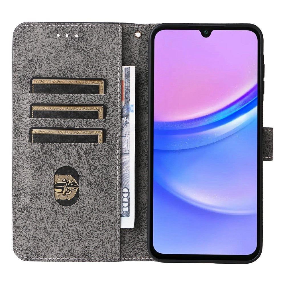 Til Samsung Galaxy A18 5G / A18 4G / A17 5G / A17 4G etui Pung RFID-blokerende PU-læder telefoncover Stativ med strop