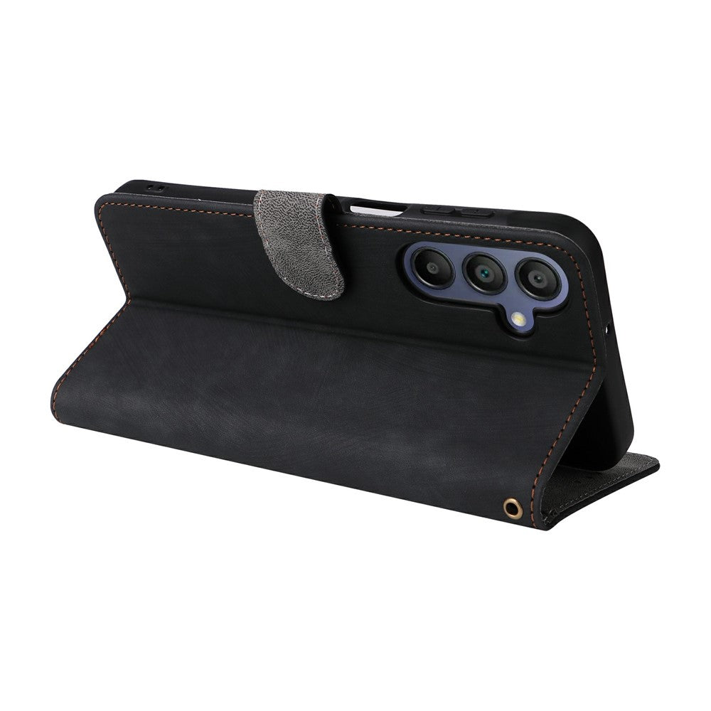 Til Samsung Galaxy A18 5G / A18 4G / A17 5G / A17 4G etui Pung RFID-blokerende PU-læder telefoncover Stativ med strop