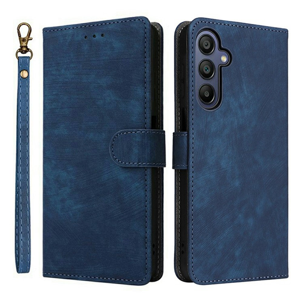 Til Samsung Galaxy A18 5G / A18 4G / A17 5G / A17 4G etui Pung RFID-blokerende PU-læder telefoncover Stativ med strop