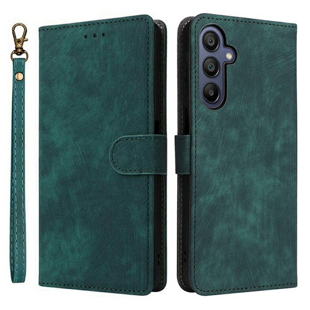 Til Samsung Galaxy A18 5G / A18 4G / A17 5G / A17 4G etui Pung RFID-blokerende PU-læder telefoncover Stativ med strop