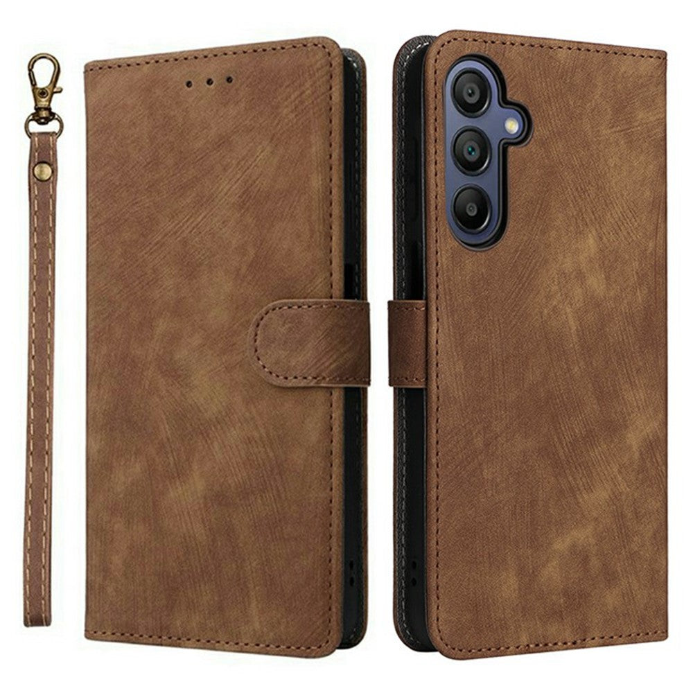 Til Samsung Galaxy A18 5G / A18 4G / A17 5G / A17 4G etui Pung RFID-blokerende PU-læder telefoncover Stativ med strop