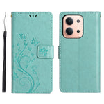 Xiaomi Redmi 15C 4G (Global) (171mm) / Poco C85 4G (171mm) Läderfodral med fjärilsblommatryck och rem