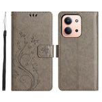 Xiaomi Redmi 15C 4G (Global) (171mm) / Poco C85 4G (171mm) Läderfodral med fjärilsblommatryck och rem