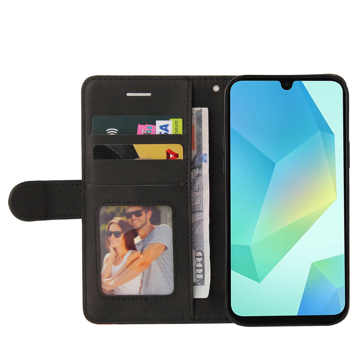 For Samsung Galaxy A18 5G / A17 5G / A26 5G / A16 5G  / A16 4G  Leather Phone Case Stand Wallet with Bi-colour Splicing Design