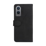 Til Oppo K12x 5G (Kina) / OnePlus Nord CE4 Lite 5G Læder Telefonetui Standerpung med To-farvet Sammenflettet Design