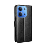 For Xiaomi Redmi 15C 4G (Global) (171mm) / Poco C85 4G (171mm) PU Leather Case with Strap Crazy Horse Texture Phone Wallet Cover