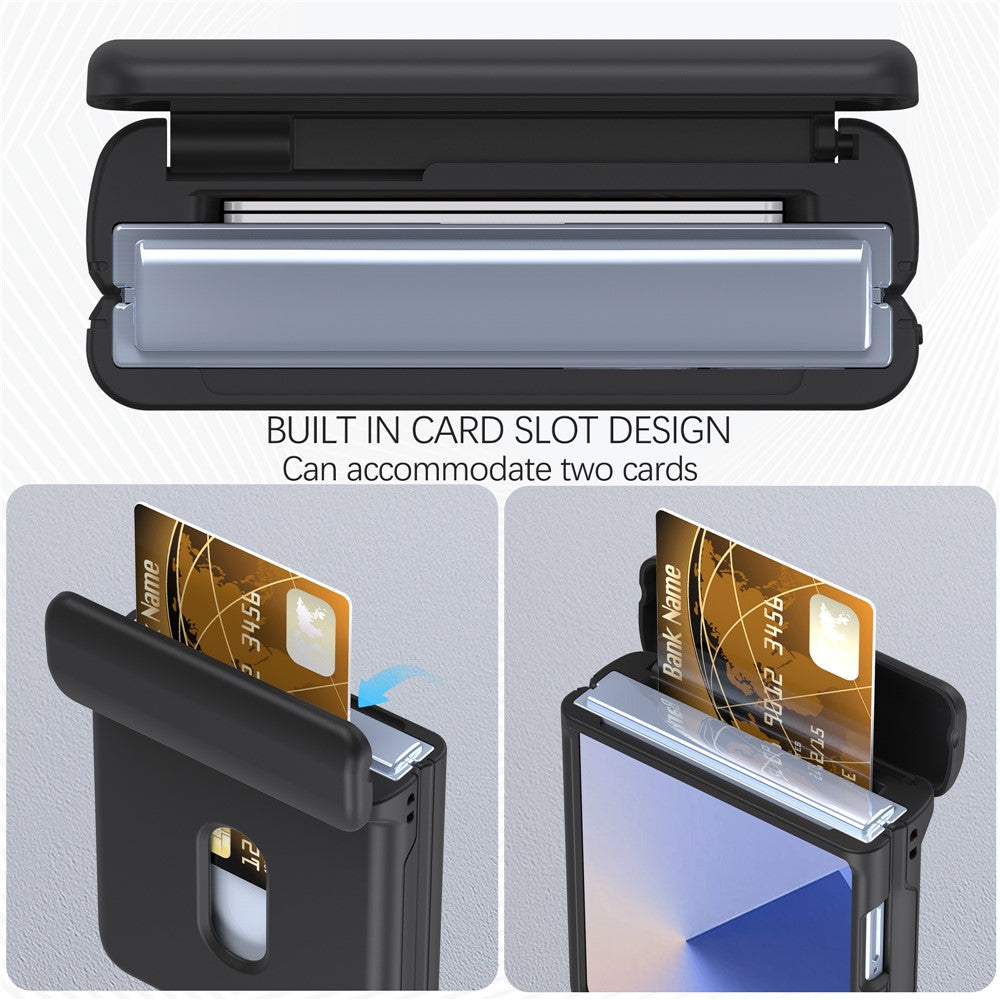 For Samsung Galaxy Z Flip7 5G Case Spring Hinge PC Folding Phone Cover with Card Slot