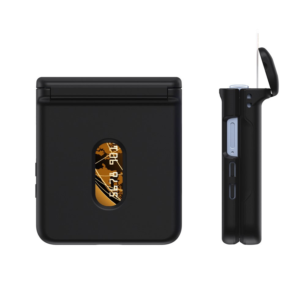For Samsung Galaxy Z Flip7 5G Case Spring Hinge PC Folding Phone Cover with Card Slot