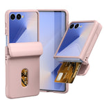 For Samsung Galaxy Z Flip7 5G Case Spring Hinge PC Folding Phone Cover with Card Slot