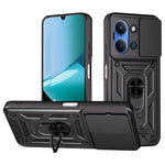Xiaomi Redmi 15C 5G (EU) (173 mm) / 15C 4G (EU) (173 mm) fodral med skjutbart kameralock PC + TPU-stativ mobilskal