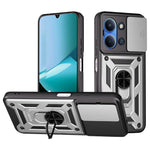 Xiaomi Redmi 15C 5G (EU) (173 mm) / 15C 4G (EU) (173 mm) fodral med skjutbart kameralock PC + TPU-stativ mobilskal