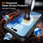 For iPhone 17 Magnetic Case PC + TPU Phone Cover with Tempered Glass Screen Film