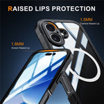 For iPhone 17 Magnetic Case PC + TPU Phone Cover with Tempered Glass Screen Film