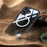 For iPhone 17 Magnetic Case PC + TPU Phone Cover with Tempered Glass Screen Film