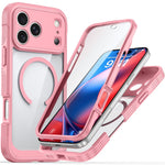 Til iPhone 18 Pro Max / 17 Pro Max cover kompatibel med MagSafe PC + TPU telefoncover med skærmbeskyttelsesfilm af hærdet glas