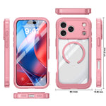 Til iPhone 18 Pro Max / 17 Pro Max cover kompatibel med MagSafe PC + TPU telefoncover med skærmbeskyttelsesfilm af hærdet glas