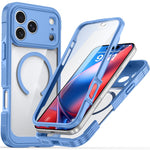 Til iPhone 18 Pro Max / 17 Pro Max cover kompatibel med MagSafe PC + TPU telefoncover med skærmbeskyttelsesfilm af hærdet glas