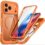 Til iPhone 18 Pro Max / 17 Pro Max cover kompatibel med MagSafe PC + TPU telefoncover med skærmbeskyttelsesfilm af hærdet glas