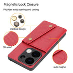 For Xiaomi Redmi Note 13 Pro 4G / Poco M6 Pro 4G Case with Card Slots Kickstand Leather + TPU Phone Cover