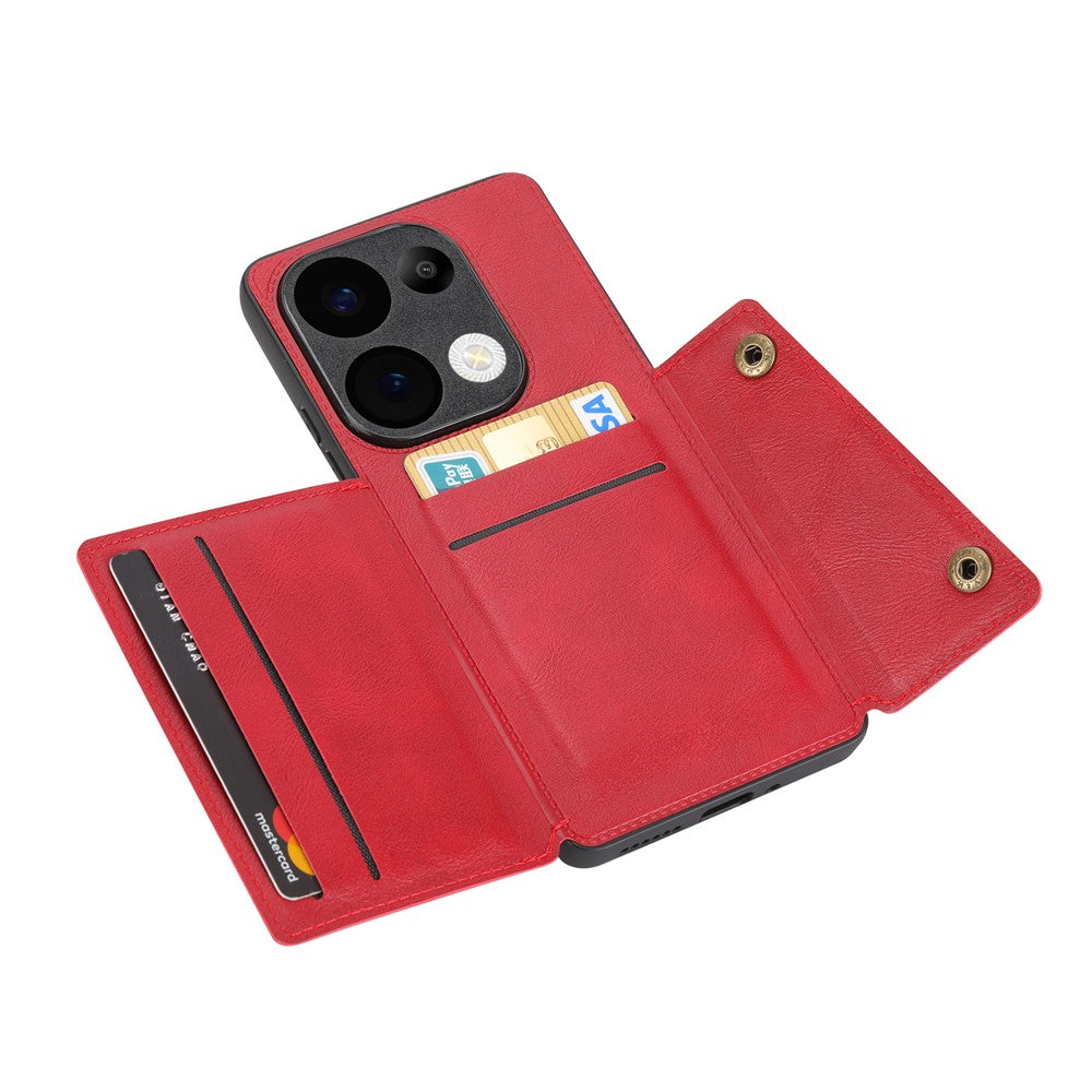 For Xiaomi Redmi Note 13 Pro 4G / Poco M6 Pro 4G Case with Card Slots Kickstand Leather + TPU Phone Cover