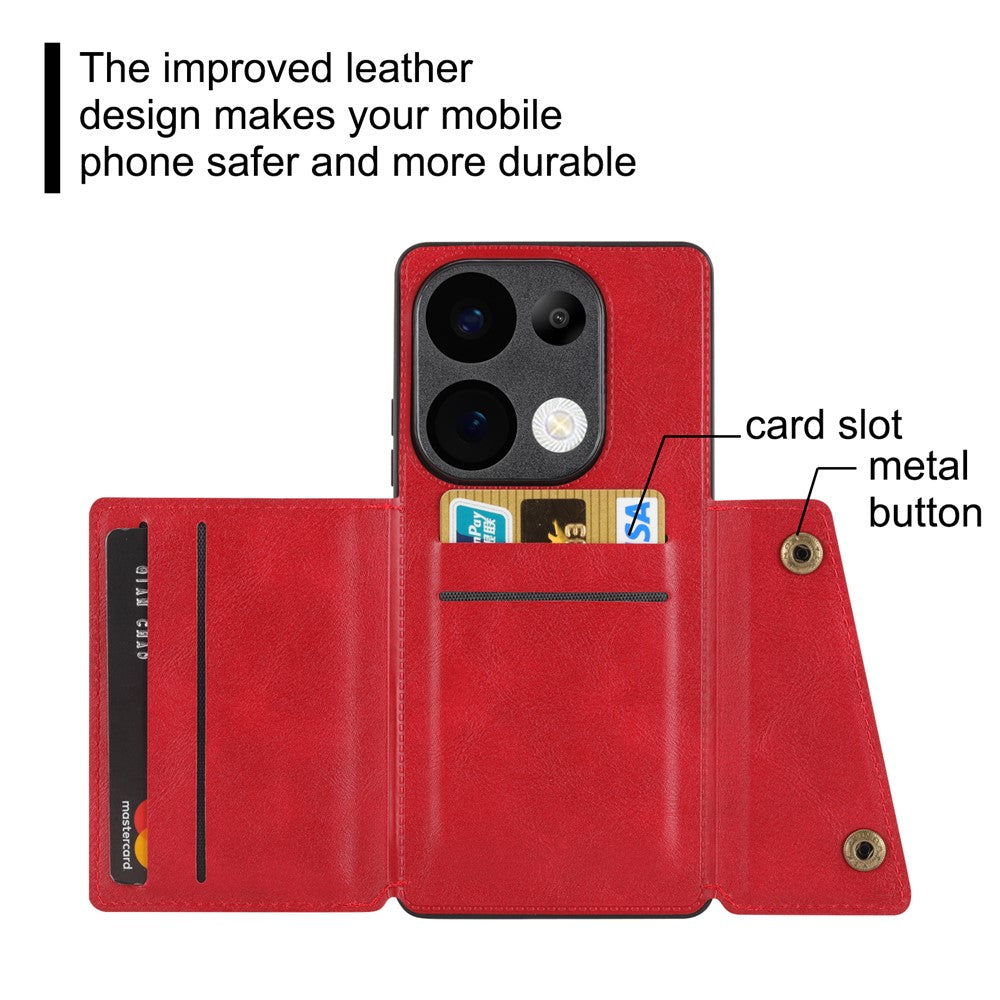 For Xiaomi Redmi Note 13 Pro 4G / Poco M6 Pro 4G Case with Card Slots Kickstand Leather + TPU Phone Cover