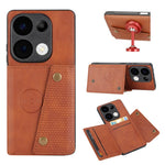 For Xiaomi Redmi Note 13 Pro 4G / Poco M6 Pro 4G Case with Card Slots Kickstand Leather + TPU Phone Cover