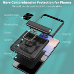 For Samsung Galaxy Z Flip7 5G Case PC + TPU Shockproof Phone Back Cover with Kickstand
