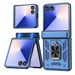 For Samsung Galaxy Z Flip7 5G Case PC + TPU Shockproof Phone Back Cover with Kickstand