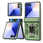 For Samsung Galaxy Z Flip7 5G Case PC + TPU Shockproof Phone Back Cover with Kickstand