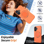 For iPhone 17 Magnetic Case Rotating Kickstand TPU + PC Phone Cover