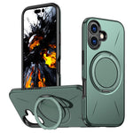 For iPhone 17 Magnetic Case Rotating Kickstand TPU + PC Phone Cover