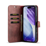 DG.MING for iPhone 18 Pro Max / 17 Pro Max Case Detachable Split Leather Phone Cover