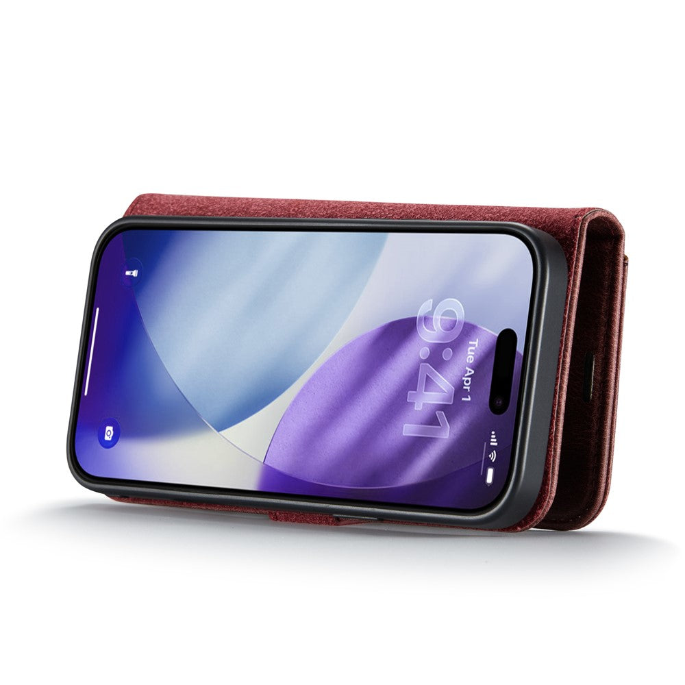 DG.MING for iPhone 18 Pro Max / 17 Pro Max Case Detachable Split Leather Phone Cover