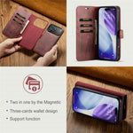 DG.MING for iPhone 18 Pro Max / 17 Pro Max Case Detachable Split Leather Phone Cover
